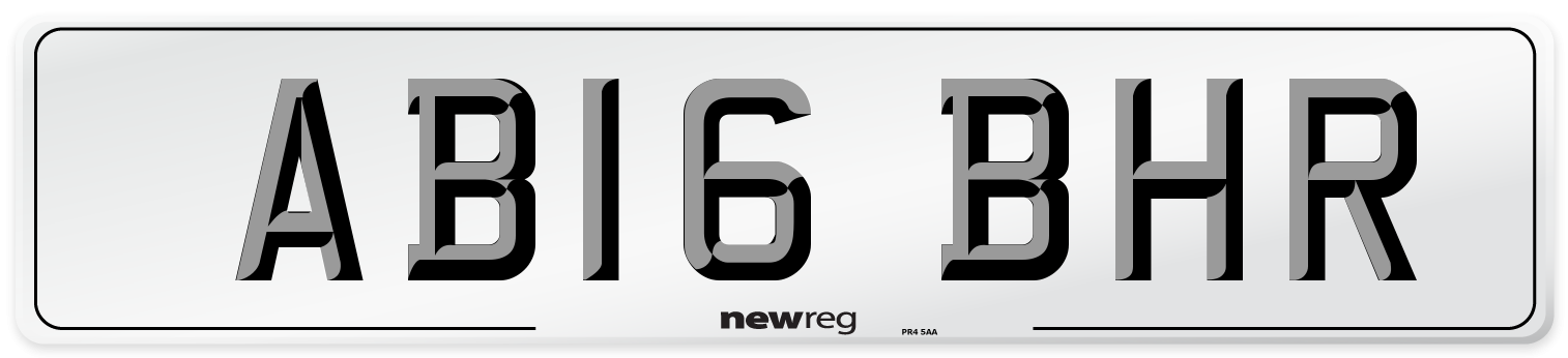 AB16 BHR Number Plate from New Reg